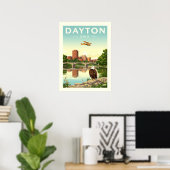 Poster Dayton Ohio vintage (Bureau à domicile)