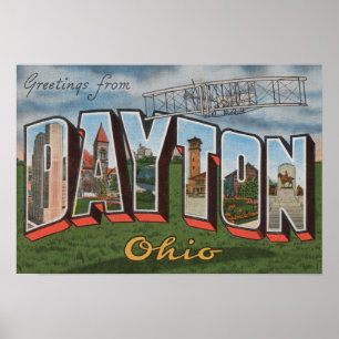 Poster Dayton, Ohio (Wright Brothers Plane)