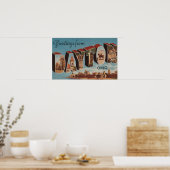 Poster Dayton, OhioGrandes lettres ScènesDayton, OH (Cuisine)