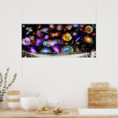 Poster Daytona Speedway avec télescope Chandra Sky (Cuisine)