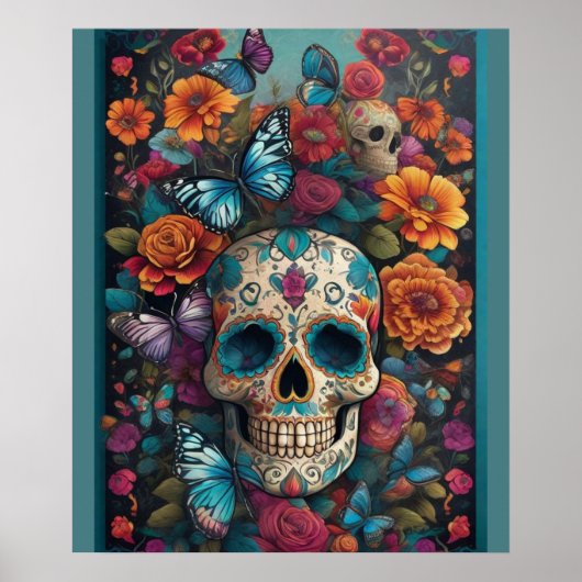Poster Dazzling Sugar Skull Art : Jour de la mort délice (Devant)