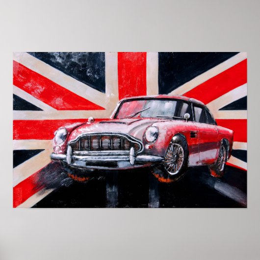 Poster DB5 Sport Car Union Jack (Devant)