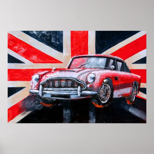 Poster DB5 Sport Car Union Jack (Devant)