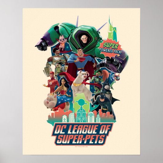 Poster DC League of Super-Pets à la bataille pour Metropo (Devant)