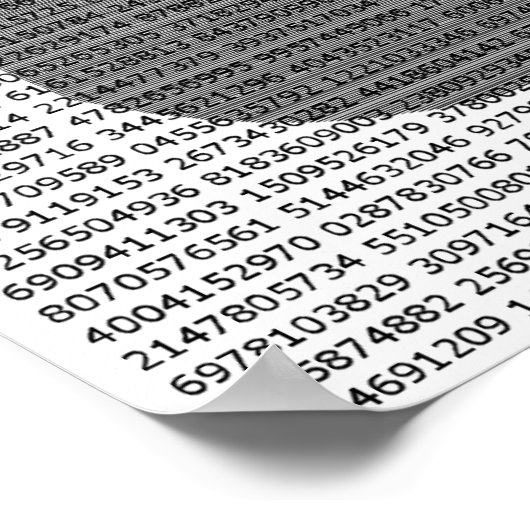 Poster de 10 000 Chiffres Pi Imprimer (Coin)