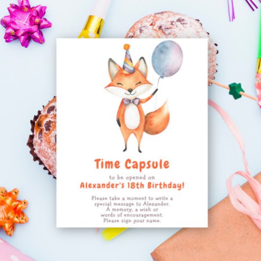 Poster de 1er anniversaire de Little Fox Time Caps