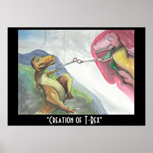 Poster de 28 po x 20 po Imprimer "Création de T-Re (Devant)