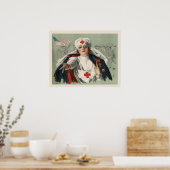 Poster de 2ÈME GUERRE MONDIALE avec Croix Rouge am (Cuisine)