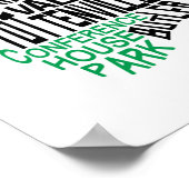 Poster de 32 x 32 pouces Staten Island Carte du ca (Coin)