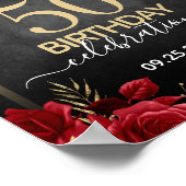Poster de 50e anniversaire des roses rouges (Coin)