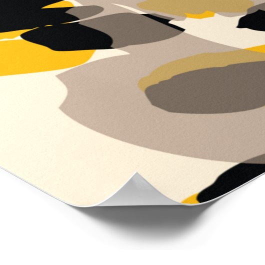 Poster de animal, arrière - plan de texture léopar (Coin)