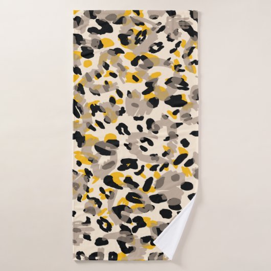 Poster de animal, arrière - plan de texture léopar (Serviette de bain)