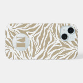 Poster de animal beige monogramme (Verso Horizontal)
