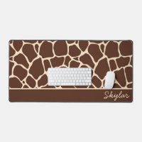 Poster de animal Brown Giraffe Nom personnalisé Cu