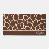 Poster de animal Brown Giraffe Nom personnalisé Cu (Recto)