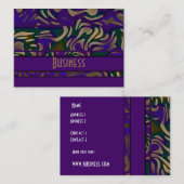 Poster de animal carte de visite Purple Gold (Devant / Derrière)