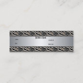 Poster de animal carte de visite Silver Skinny (Dos)