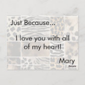 Poster de animal - Carte postale (Dos)