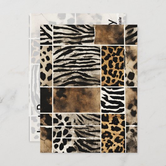 Poster de animal - Carte postale (Devant / Derrière)