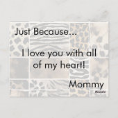 Poster de animal - Carte postale (Dos)