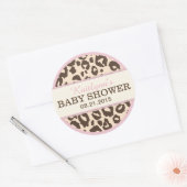 Poster de animal Cheetah et Étiquette Baby shower  (Enveloppe)