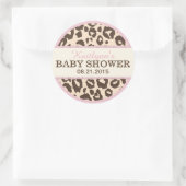 Poster de animal Cheetah et Étiquette Baby shower  (Sac)
