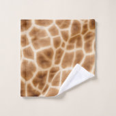 Poster de animal crème Brown Giraffe (Gant de toilette)