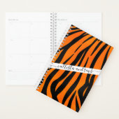 Poster de animal de bandes de tigres noirs orange  (Devant avec enveloppe)