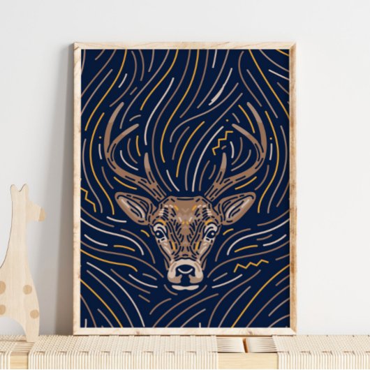 Poster de animal de cerfs de Zodiac | Impression d