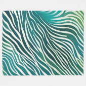 Poster de animal de couverture Turquoise vert Zebr (Devant (Horizontal))