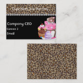 POSTER DE ANIMAL de GUÉPARD de carte de visite de (Devant / Derrière)