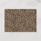 POSTER DE ANIMAL de GUÉPARD de carte de visite de (Dos)