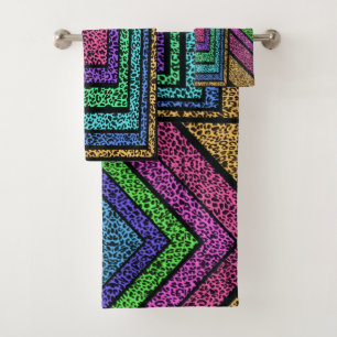 Poster de animal de léopard de ciel géométrique co