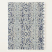 Poster de animal de peau de serpent gris et bleu (Dos)