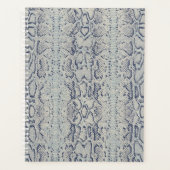 Poster de animal de peau de serpent gris et bleu (Devant)