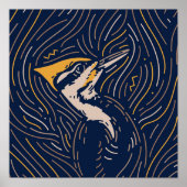 Poster de animal de pic-bois Zodiac | Pic (Devant)