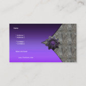 Poster de animal fleuri violet carte de visite  (Dos)