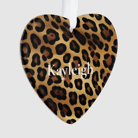 Poster de animal Leopard Brown or (devant)