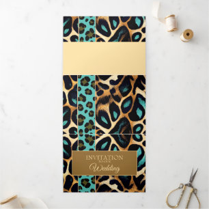 POSTER DE ANIMAL LEOPARD - Carte d'invitation