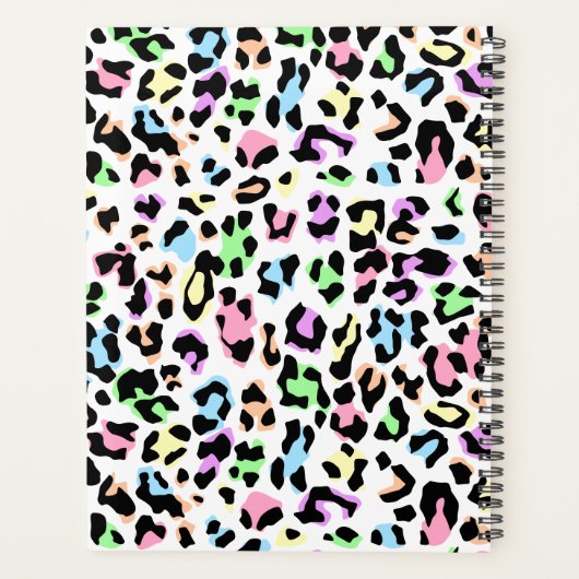 Poster de animal Leopard Chic Monogramme 2026 (Dos)