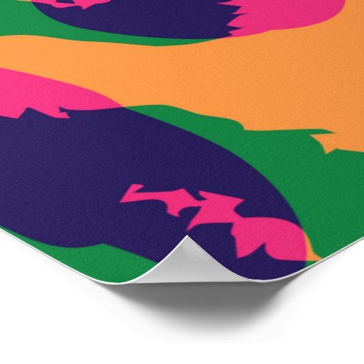 Poster de animal léopard d'aquarelle (Coin)