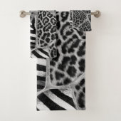 Poster de animal - Leopard et Zebra - argent (En situation)
