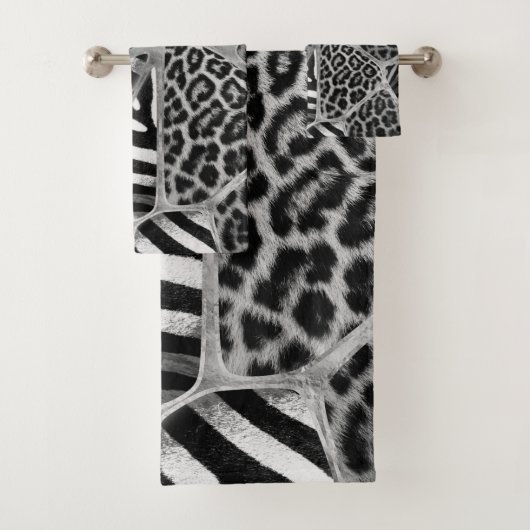 Poster de animal - Leopard et Zebra - argent (En situation)