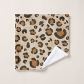 Poster de animal Leopard simple Tan Brown (Gant de toilette)