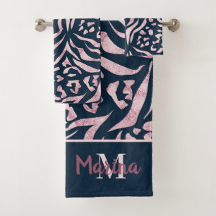 Poster de animal, léopard, tigre, bleu, rose, peau