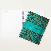 Poster de animal Leopard Turquoise Turquoise (Devant avec enveloppe)