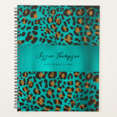 Poster de animal Leopard Turquoise Turquoise (Devant)