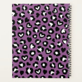 Poster de animal, Léopard Violet, Coeurs, Votre No (Dos)