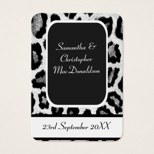 Poster de animal mariage faveur merci tag (Devant)