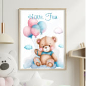 Poster de animal mignon Ours Teddy